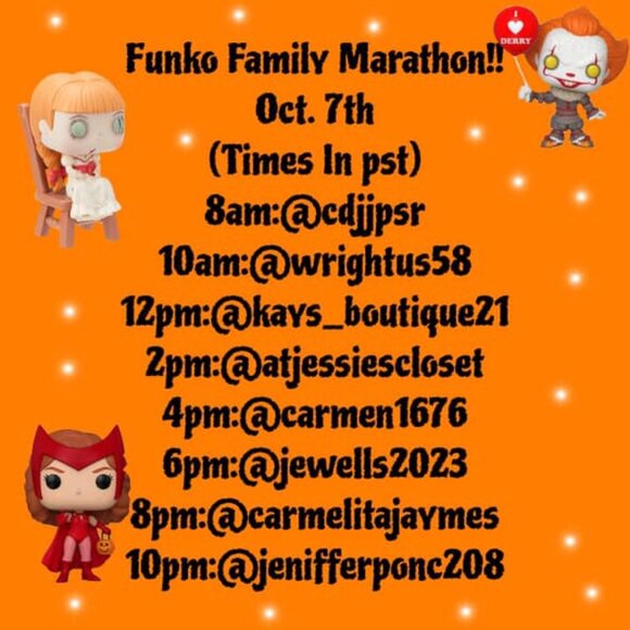 TUESDAY 10/7 FUNKO FAMILY MARATHON! with @wrightus58 - Picture 1 of 7